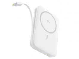 Baseus PicoGo Qi2 Magnetic vezeték nélküli gyorstöltő powerbank 10000 mAh, 27W, fehér